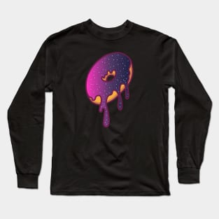 Dripping Galaxy Donut (Purple) Long Sleeve T-Shirt